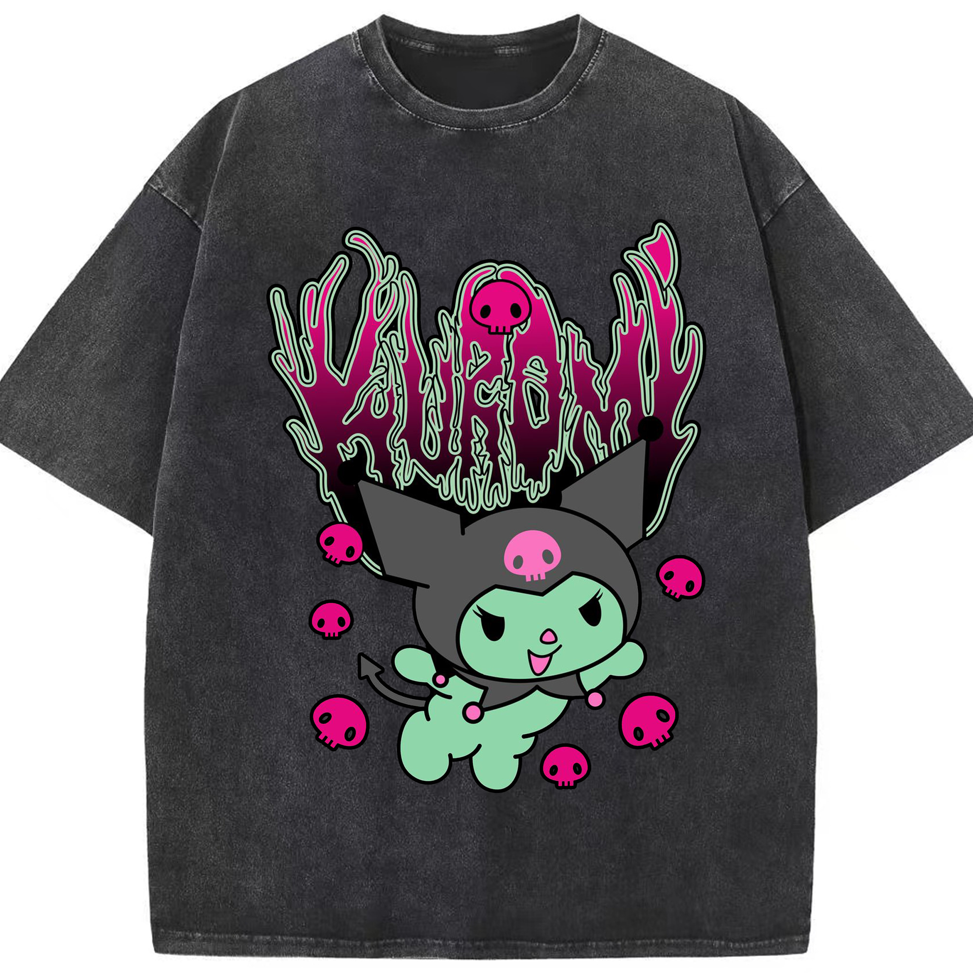 超クールなクロミ - 綿100％ ヴィンテージ風 半袖Tシャツ ・ フロントプリント ・ 柔らか肌触り ・ 通気性 快適 ・ スポーツ カジュアル 外出用