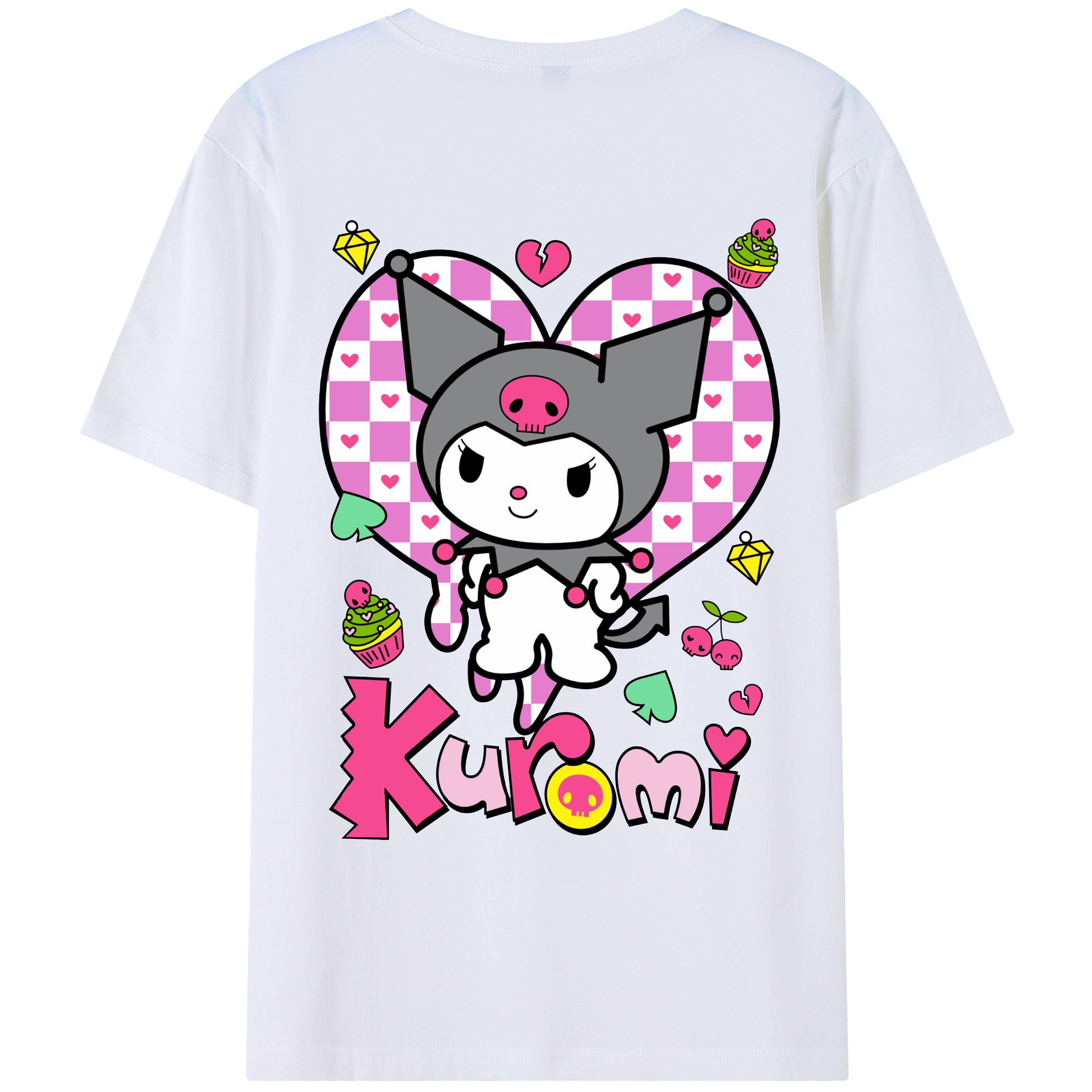 超クールなクロミ - レディース半袖Tシャツ ・ 綿100％ ・ バックプリント ・ 強化クルーネック ・ 二重折り袖口 ・ 快適 通気性 ・ フィットネス カジュアル 旅行用