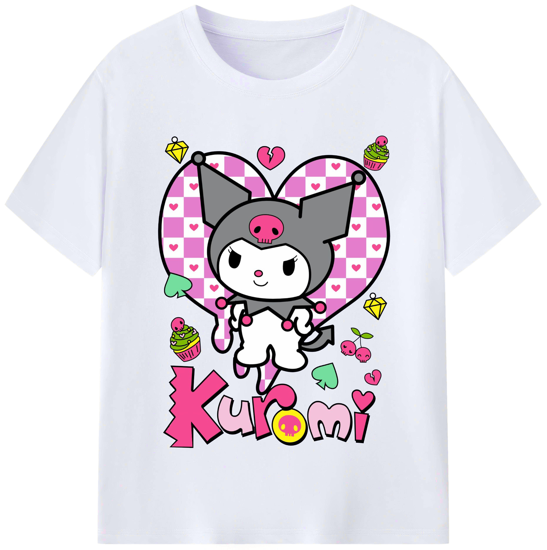 超クールなクロミ - レディースカジュアルプリントTシャツ ・ 綿100％ ・ クルーネック ・ フロントプリント ・ 柔らかく快適 ・ フィットネス カジュアル 旅行用