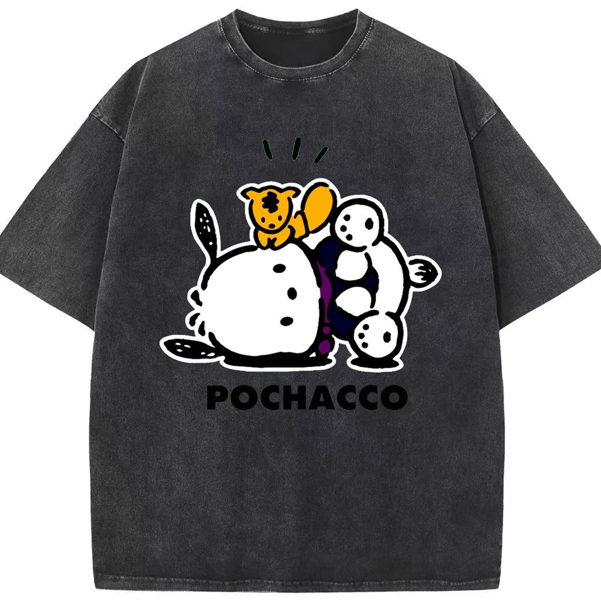 おもしろパッチャコ - 綿100％ ヴィンテージ風 半袖Tシャツ ・ フロントプリント ・ 柔らか肌触り ・ 通気性 快適 ・ スポーツ カジュアル 外出用