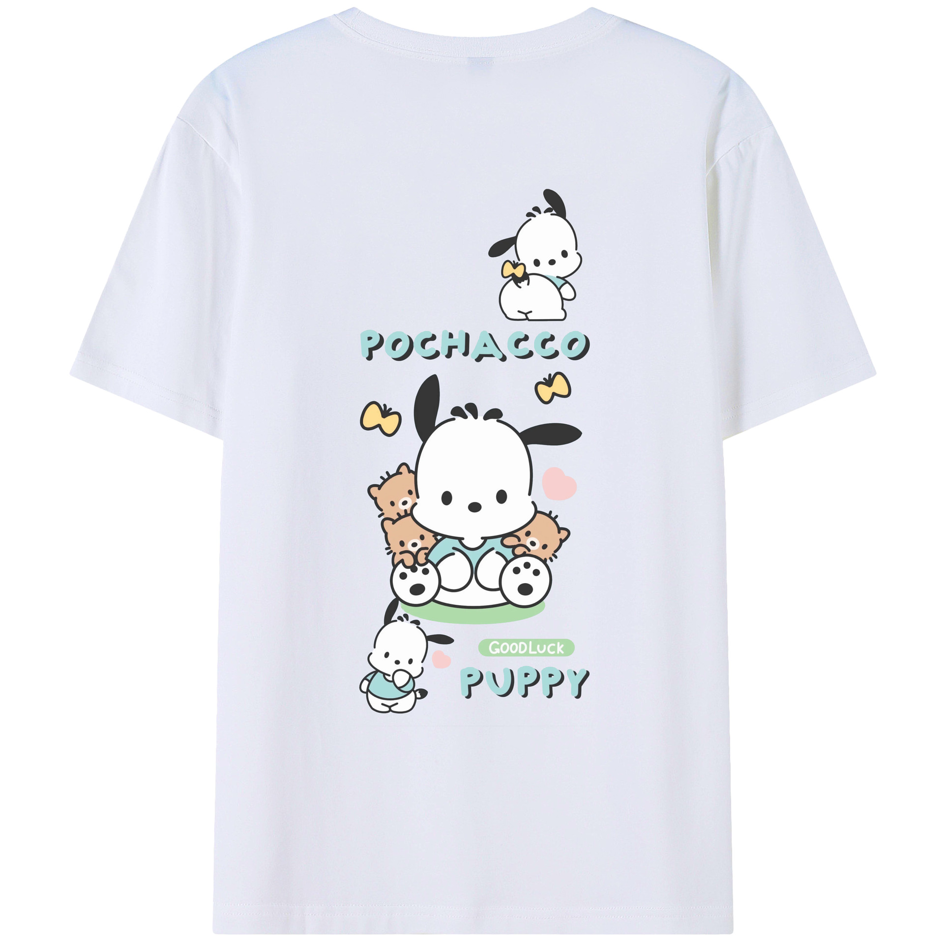 レディース半袖Tシャツ ・ 綿100％ ・ バックプリント ・ 強化クルーネック ・ 二重折り袖口 ・ 快適 通気性 ・ フィットネス カジュアル 旅行用