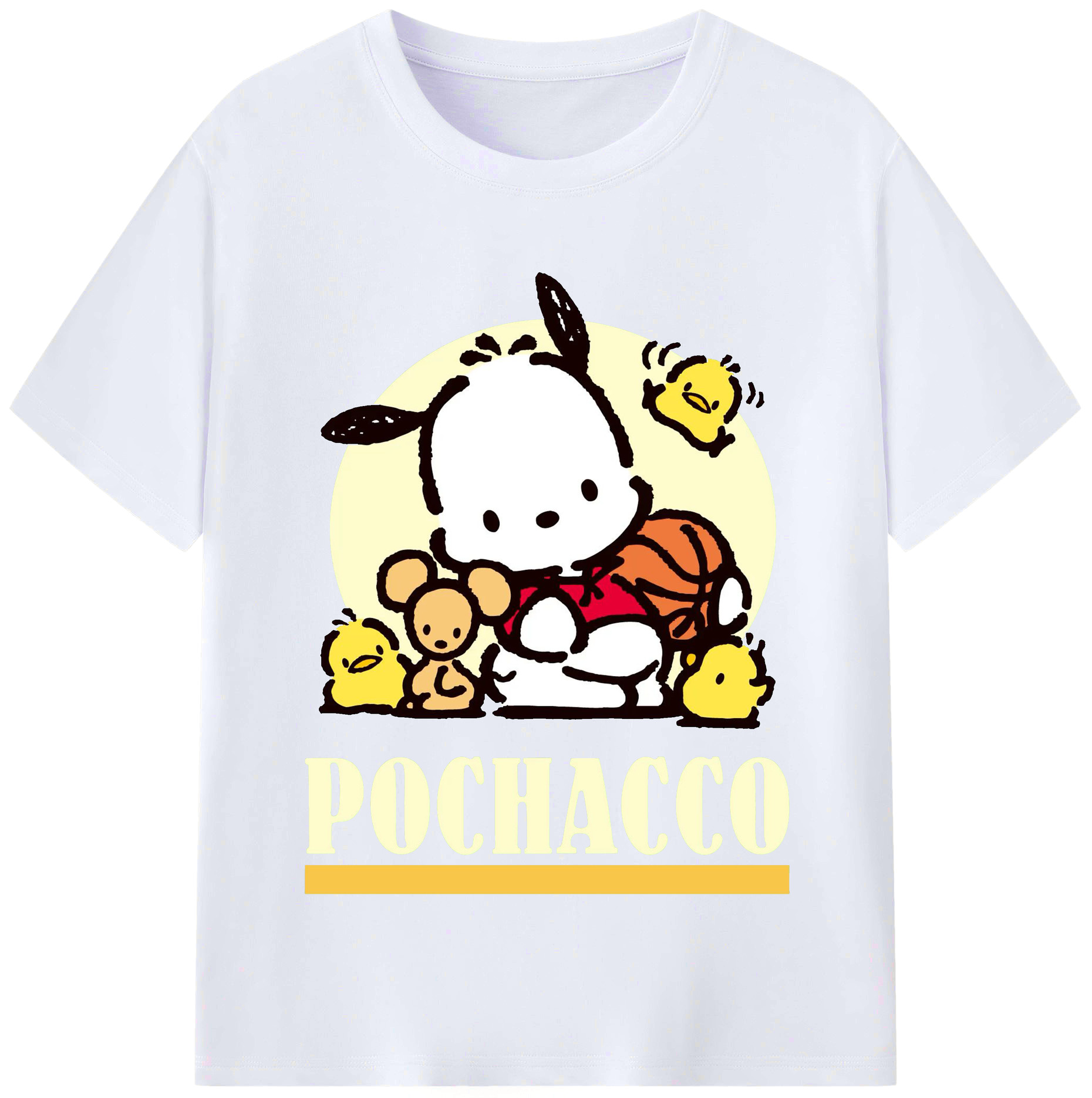 かわいいパッチャコ - レディースカジュアルプリントTシャツ ・ 綿100％ ・ クルーネック ・ フロントプリント ・ 柔らかく快適 ・ フィットネス カジュアル 旅行用