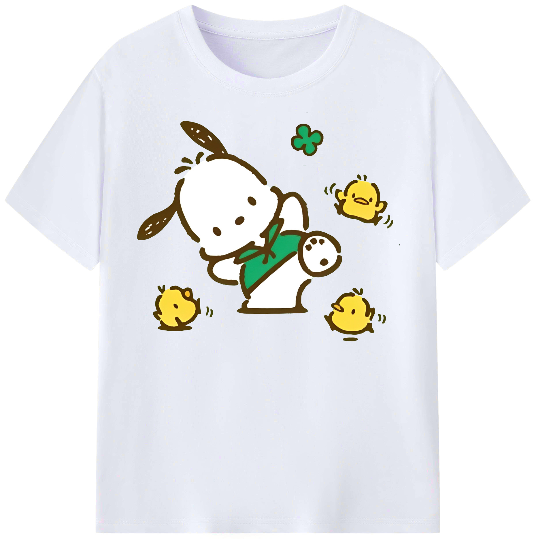 おもしろパッチャコ - レディースカジュアルプリントTシャツ ・ 綿100％ ・ クルーネック ・ フロントプリント ・ 柔らかく快適 ・ フィットネス カジュアル 旅行用