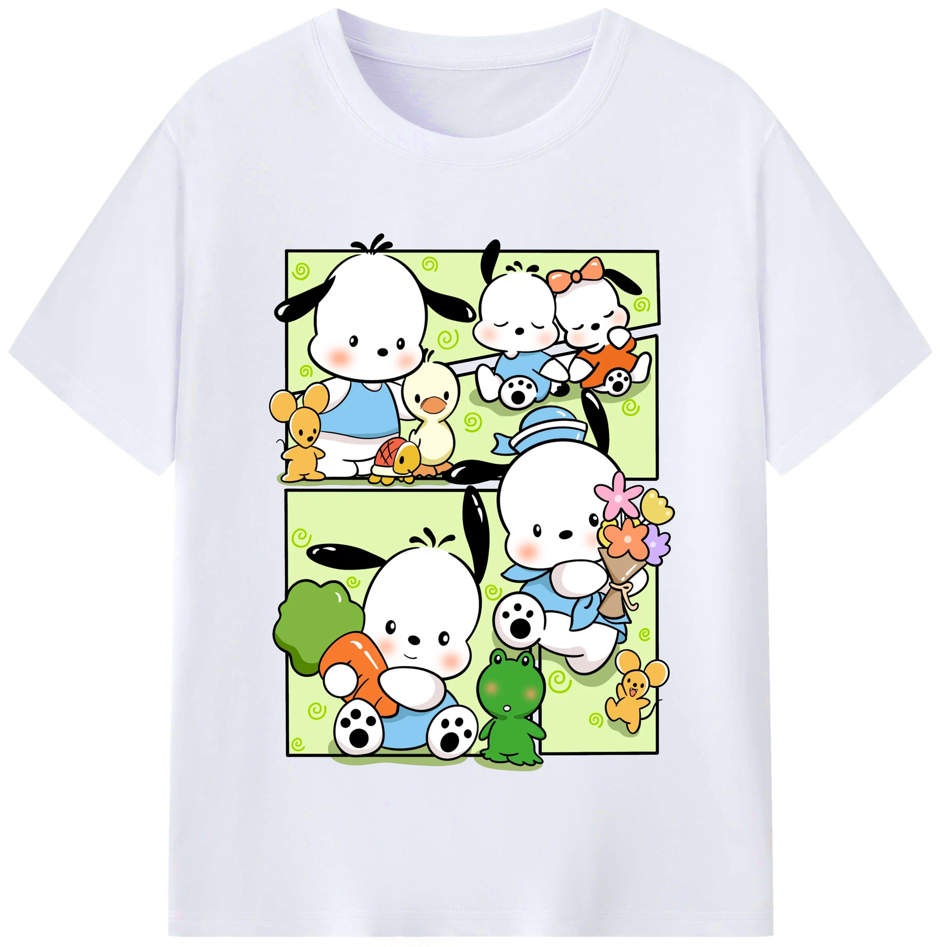 おもしろパッチャコ - レディースカジュアルプリントTシャツ ・ 綿100％ ・ クルーネック ・ フロントプリント ・ 柔らかく快適 ・ フィットネス カジュアル 旅行用