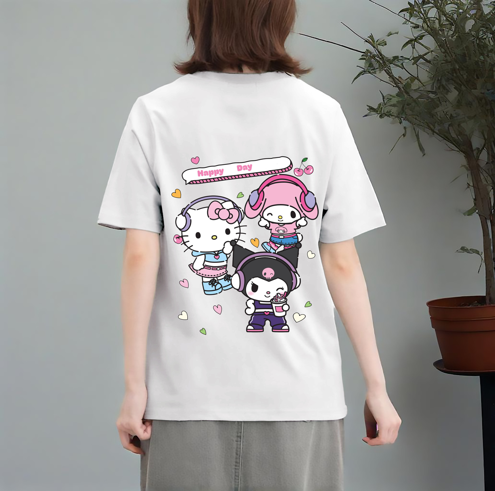 音楽を聴くサンリオキャラ